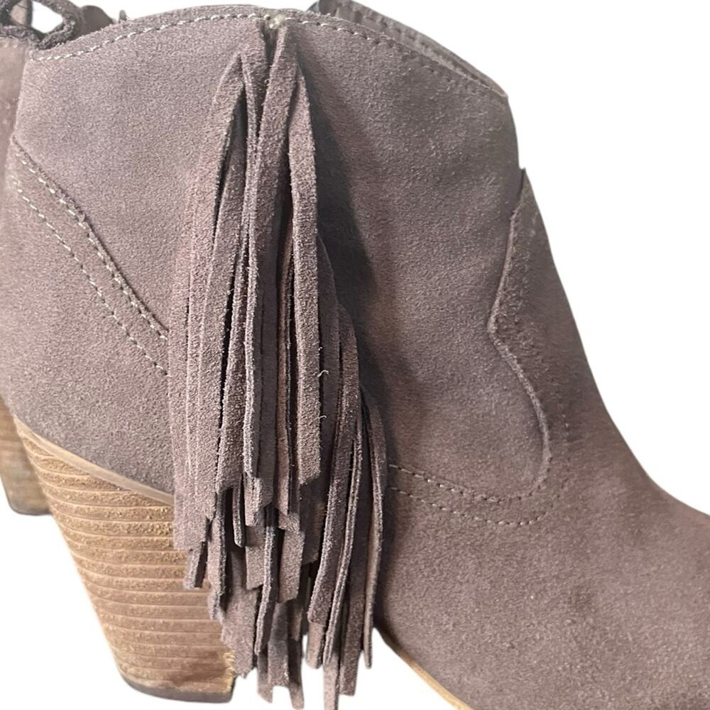 STEVE MADDEN Ohio Taupe Leather Western Boots‎ w/Fringe Women's Size 9 - Picture 4 of 7